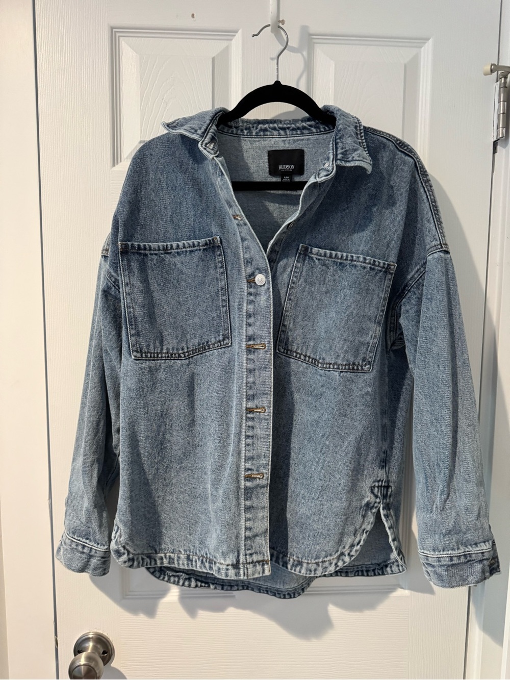 Hudson Jeans Women's Light Blue Denim oversize jacket